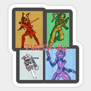 Ahsoka Sabine Hera Chopper Aurebesh Sticker